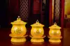 Xiangrui Buddha Utensils A Yellow gilded small, medium and large cups details Picture